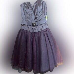 Strapless corset top tulle dress